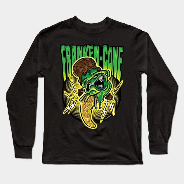 Franken-Cone Frankenstein's Ice Cream Long Sleeve T-Shirt by eShirtLabs